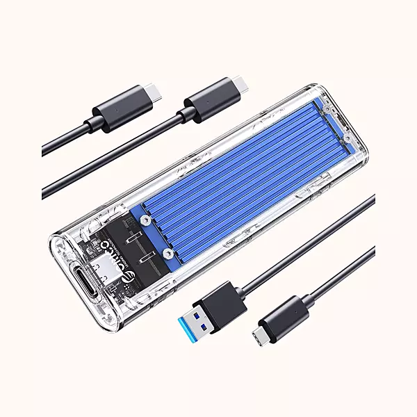 Open Box ORICO M.2 NVME Enclosure Adapter, USB 3.2 Gen 2 (10 Gbps), Adapter Enclosure for 2280 2260 2242 2230 PCI-E, USB Type C Converter Case (TCM2-Blue) TCM2-C3