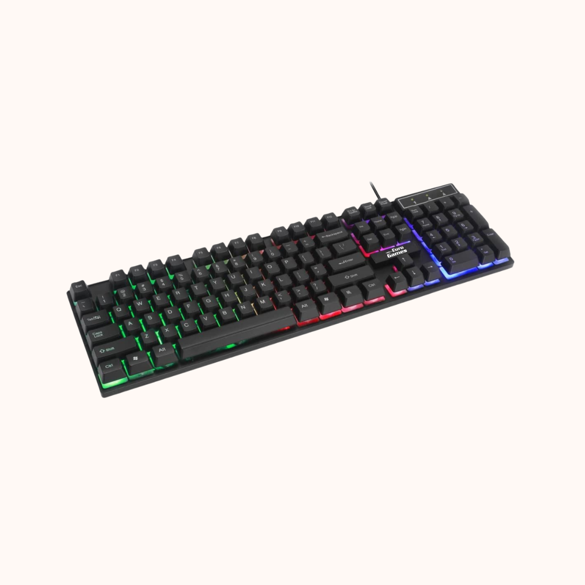 Open Box RPM Euro Games Gaming Keyboard - Wired USB Gaming Keyboard