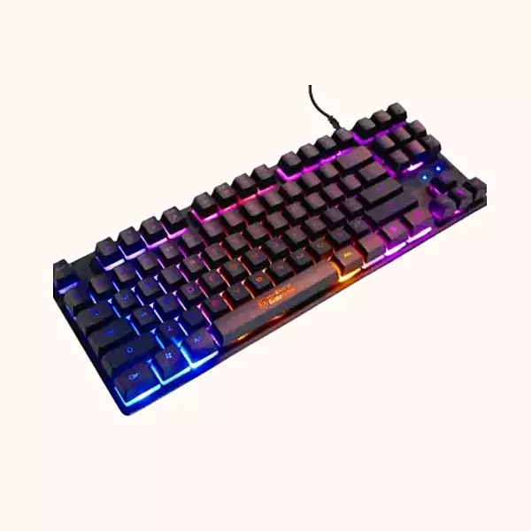 Used RPM Euro Games Gaming Keyboard With 87 Keys & RGB Backlit | With Suspension Keys Wired USB Gaming Keyboard