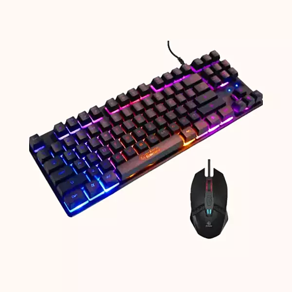 Open Box RPM Euro Games Gaming Keyboard and Mouse Combo | Keyboard - 87 Keys, Backlit | 3200 DPI Mouse Wired USB Gaming Keyboard