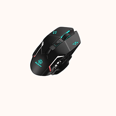 Open Box RPM Euro Games Rechargeable - 500 mAh Battery | Upto 3200 DPI | 6 Buttons | Backlit RGB Wireless Optical Gaming Mouse