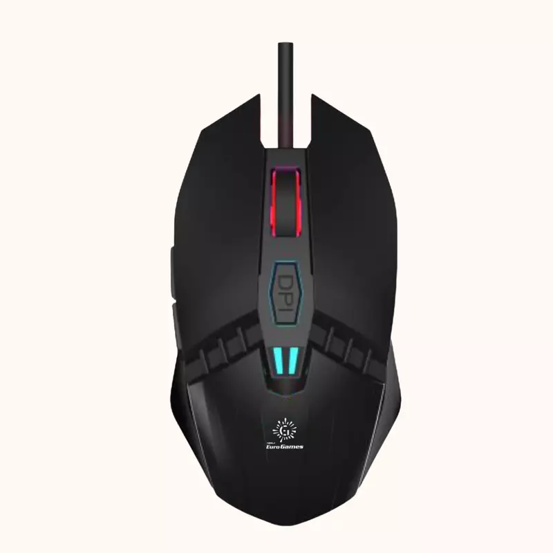 Open Box RPM Euro Games Wired Gaming Mouse | Upto 3200 DPI | 6 Buttons | RGB Backlit