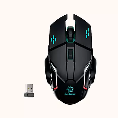 Open Box RPM Euro Games Wireless Gaming Mouse | Rechargeable-500 mAh Battery | 6 Buttons Wireless Optical Gaming Mouse
