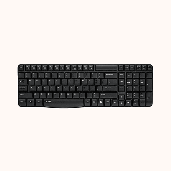 Open Box Rapoo E1050 Wireless keyboard (2.4 GHz)  (Black)