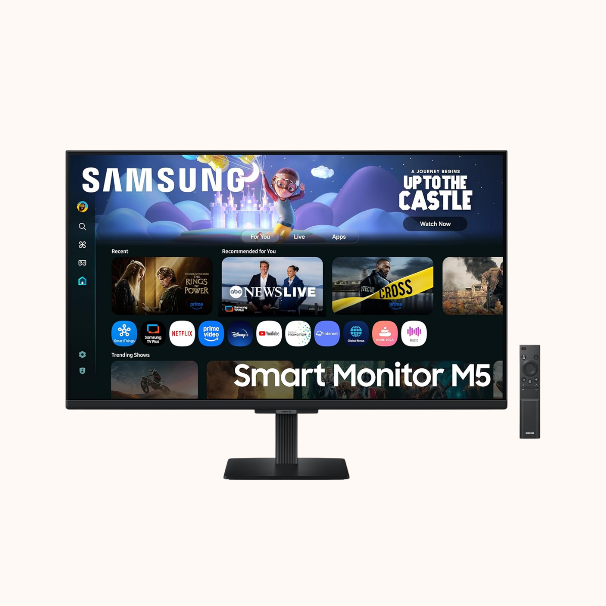 Open Box Samsung 32" (80cm) M5 Smart Monitor with Smart TV Experience |FHD 1920 x 1080|Screen Mirroring TV Plus| Speakers |Adaptive Sound|Wi-Fi|HDMI|Bluetooth|LS32FM500EWXXL
