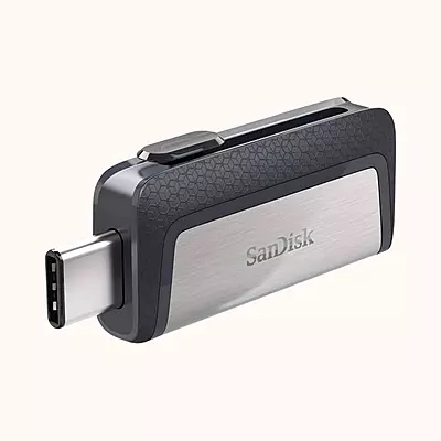 Open Box SanDisk SDDDC2-064G-I35 64 GB OTG Drive (Black, Type A to Type C)