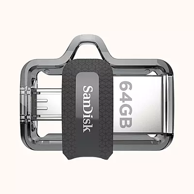 Open Box SanDisk Ultra Dual SDDD3-064G-I35 64 GB OTG Drive (Black, Type A to Micro USB)