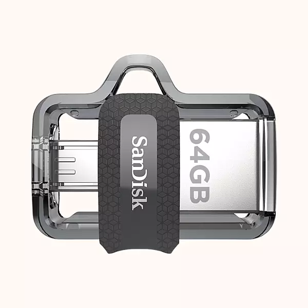 Open Box SanDisk Ultra Dual SDDD3-064G-I35 64 GB OTG Drive (Black, Type A to Micro USB)