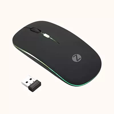 USED Zoook Blade / Rechargeable, 7 Color RGB, Silent Wireless Optical Mouse-Black