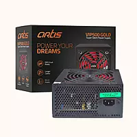 Open Box artis 500 Watts  Super Silent Power Supply  (PSU-VIP500 GOLD)