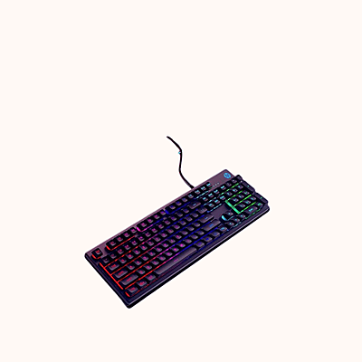 Open BoxHP K500F / 26 Anti-ghosting keys, Metal Panel, Rainbow Backlight, Membrane Wired USB Gaming Keyboard