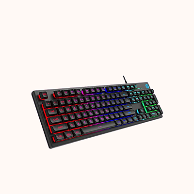 Open BoxHP K500F / 26 Anti-ghosting keys, Metal Panel, Rainbow Backlight, Membrane Wired USB Gaming Keyboard