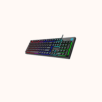 Open BoxHP K500F / 26 Anti-ghosting keys, Metal Panel, Rainbow Backlight, Membrane Wired USB Gaming Keyboard