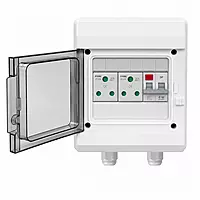 EV Charging MCB Box IP66 | Double 3-Pin 16A Socket & Sibass 32A 2-Pole AC MCB