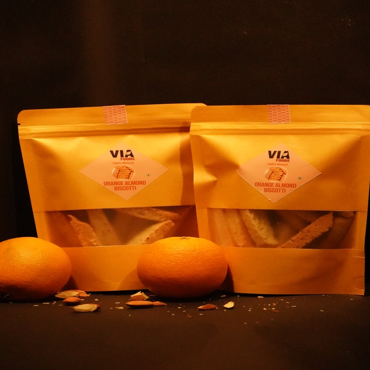 VIA Foods Orange almond biscotti