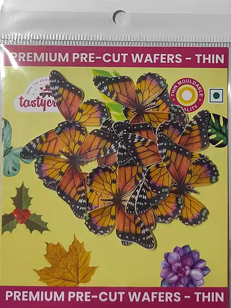 Edible Theme Topper Orange Butterfly