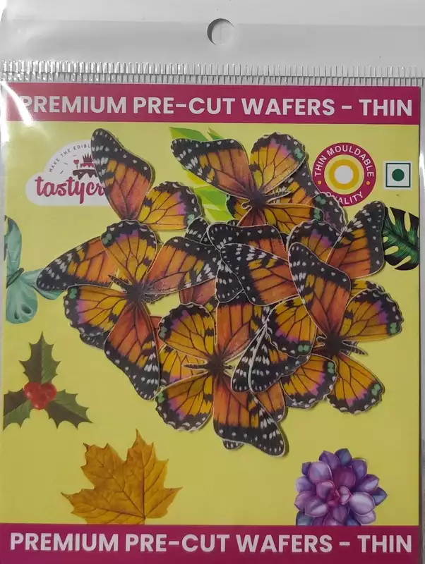 Edible Theme Topper Orange Butterfly