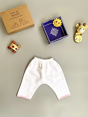 Muslin Full-Sleeve Top & Pant Set - Kimono Style