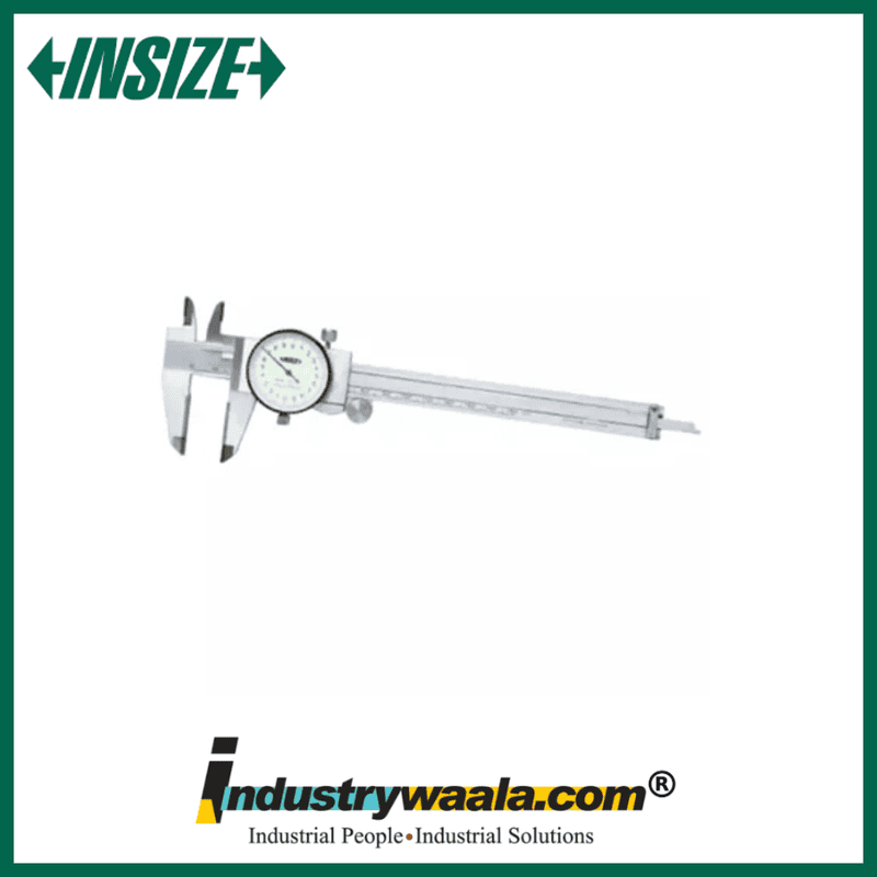 INSIZE 1339-200 Dial Caliper with Carbide Tipped Jaws – 200mm