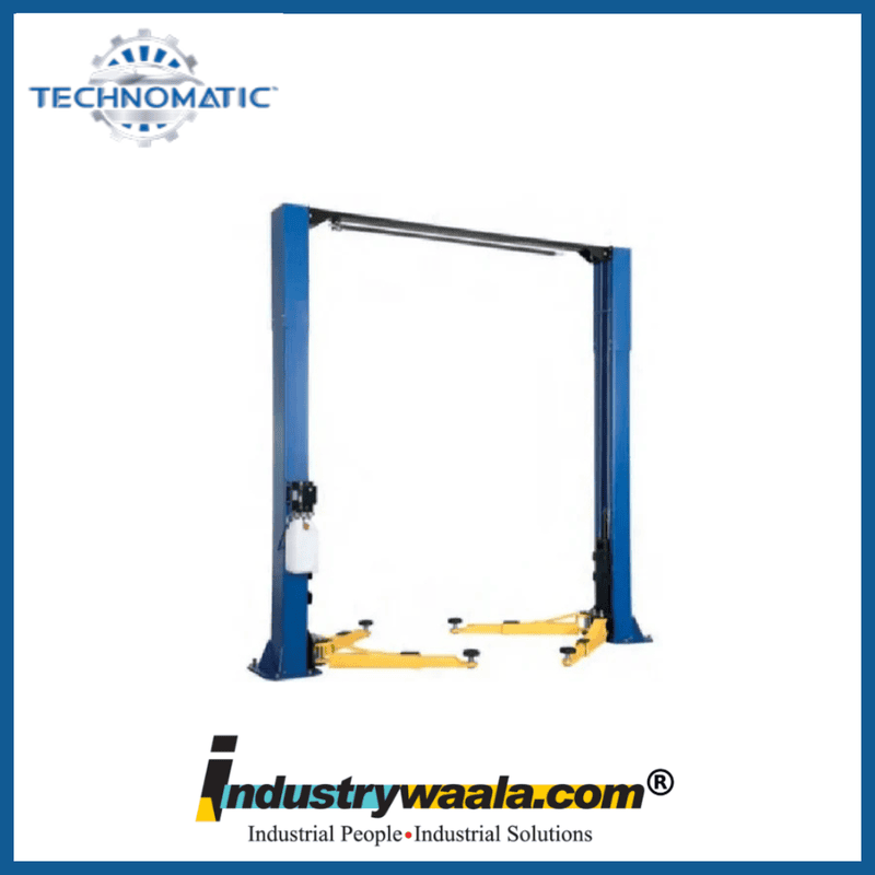 Technomatic TPL-800 CF Two Post Lift (Blue) 4 Ton Hydraulic Car Lift for Garage & Workshop