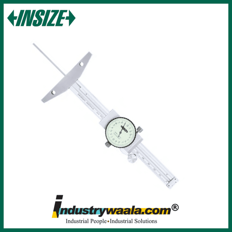 INSIZE 1341-200 Dial Depth Gauge with Round Bar 0-200mm