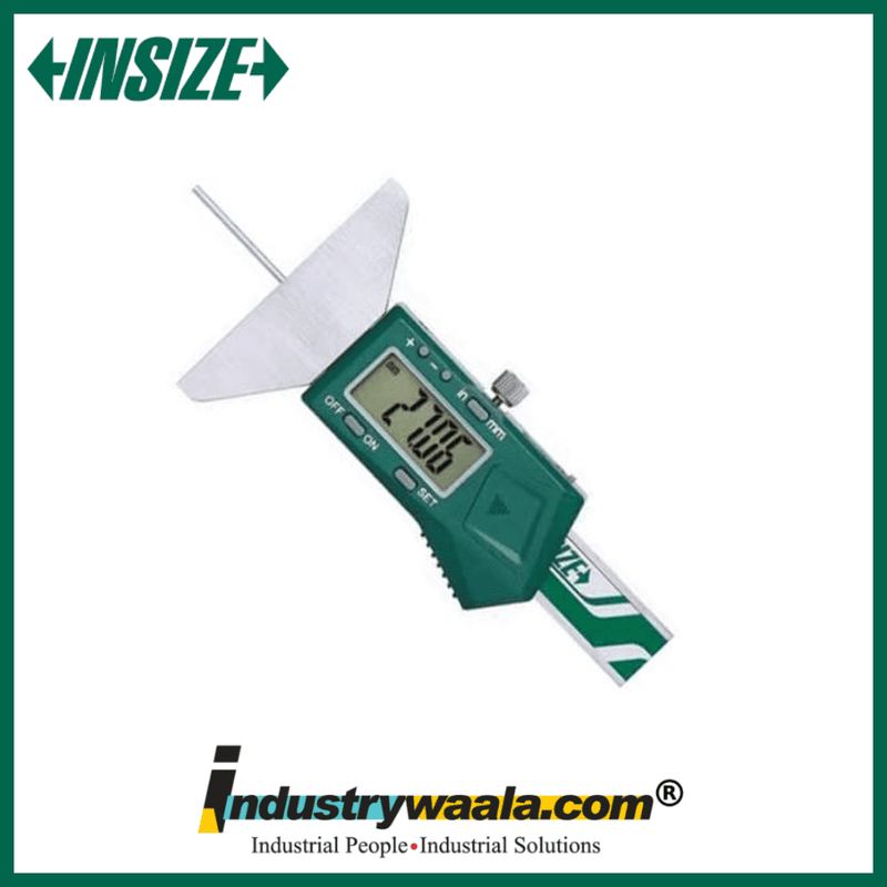 INSIZE 1140-100 Mini Digital Depth Gauge with Round Bar – 0–100mm / 0–4"