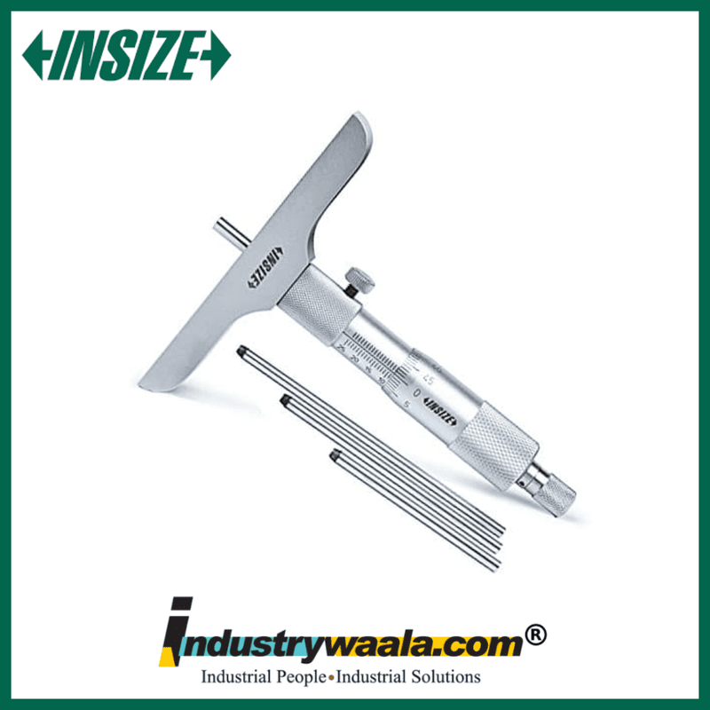 INSIZE 3240-100 Depth Micrometer – 0–100mm / 0–4"