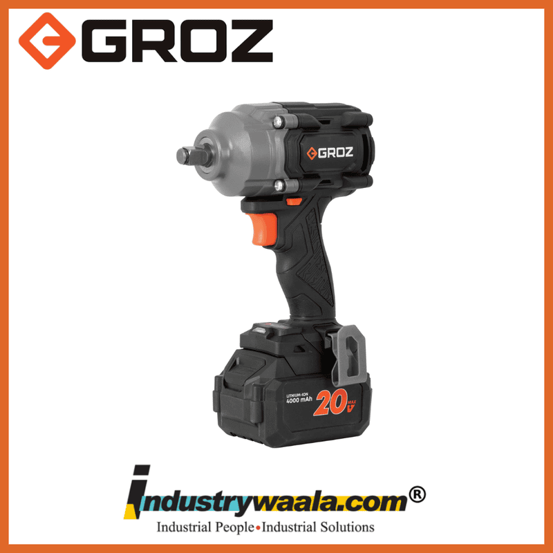 Groz BIW/1-2/600/20-4/L2/EU 20V Cordless Impact Wrench | 600 Nm