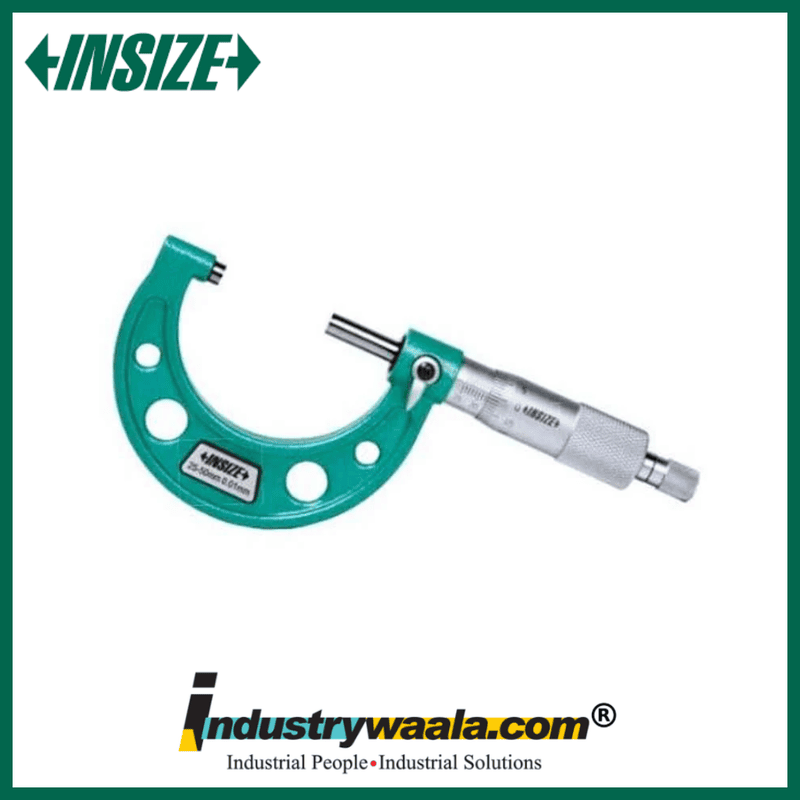 INSIZE 3203-50A Outside Micrometer – 25-50mm – 0.01mm Graduation