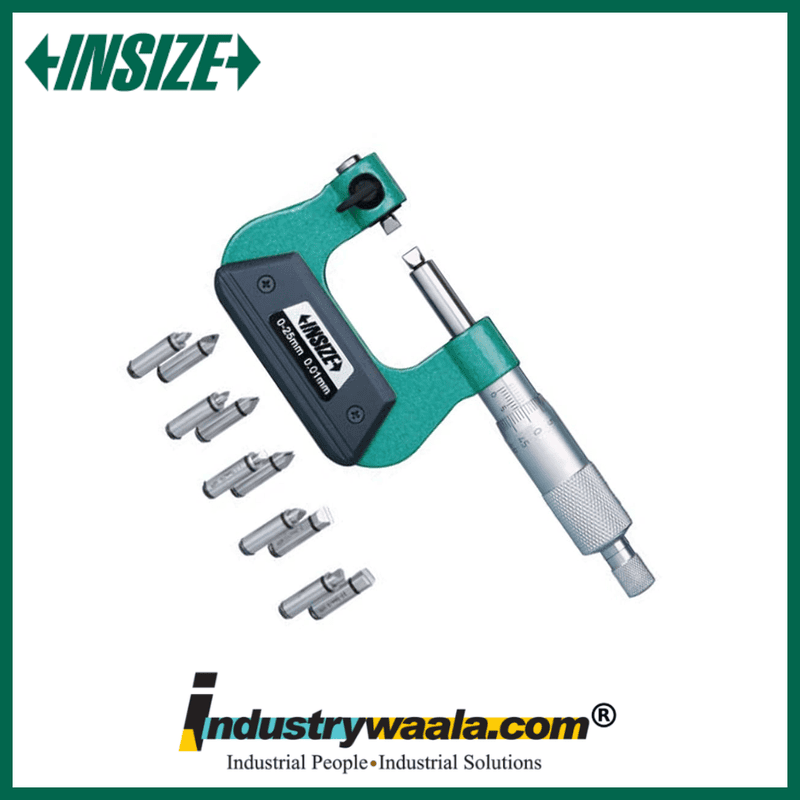 INSIZE 3281-S50 Screw Thread Micrometer – 25–50mm
