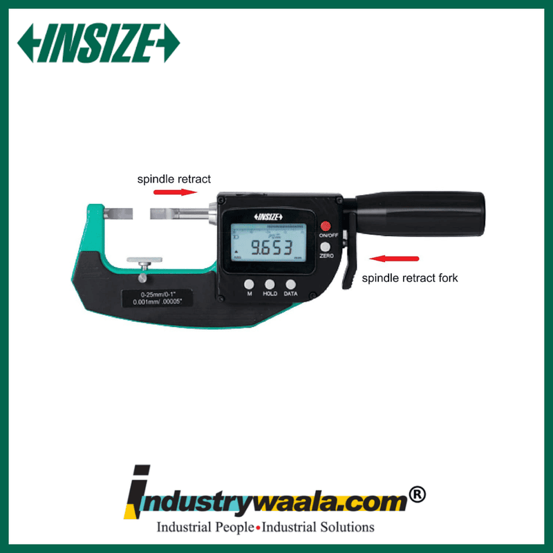 INSIZE 3352-752WL Digital Blade Micrometer – 50–75mm – 0.001mm