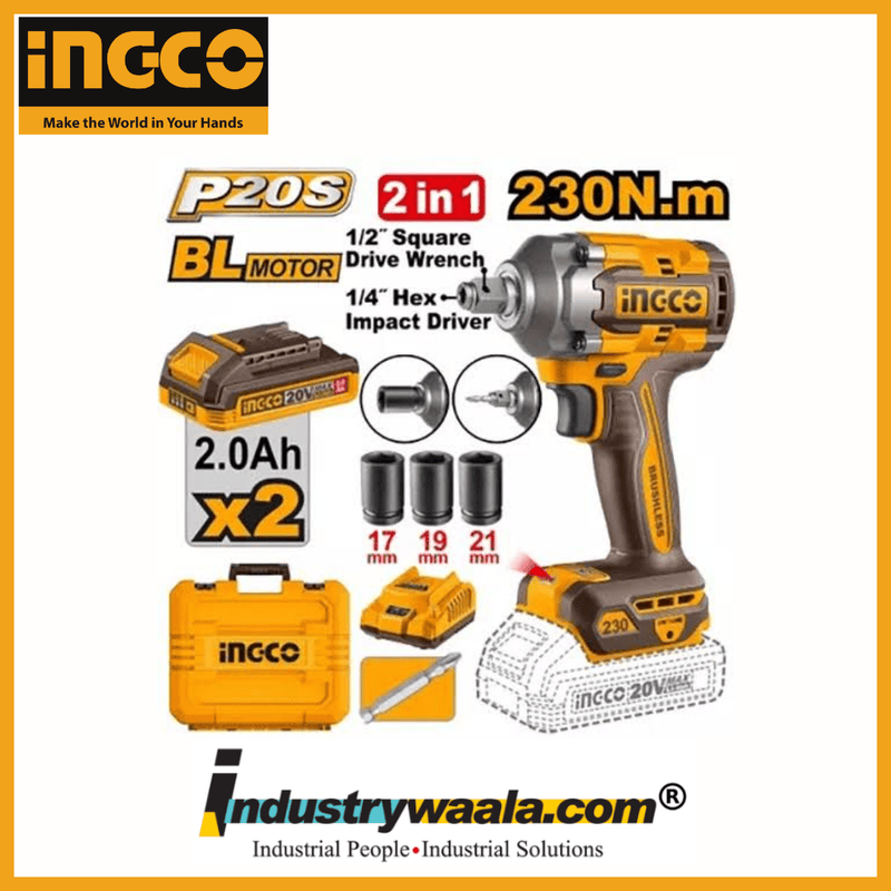 Ingco CIWLI20236 Cordless impact driver and wrench