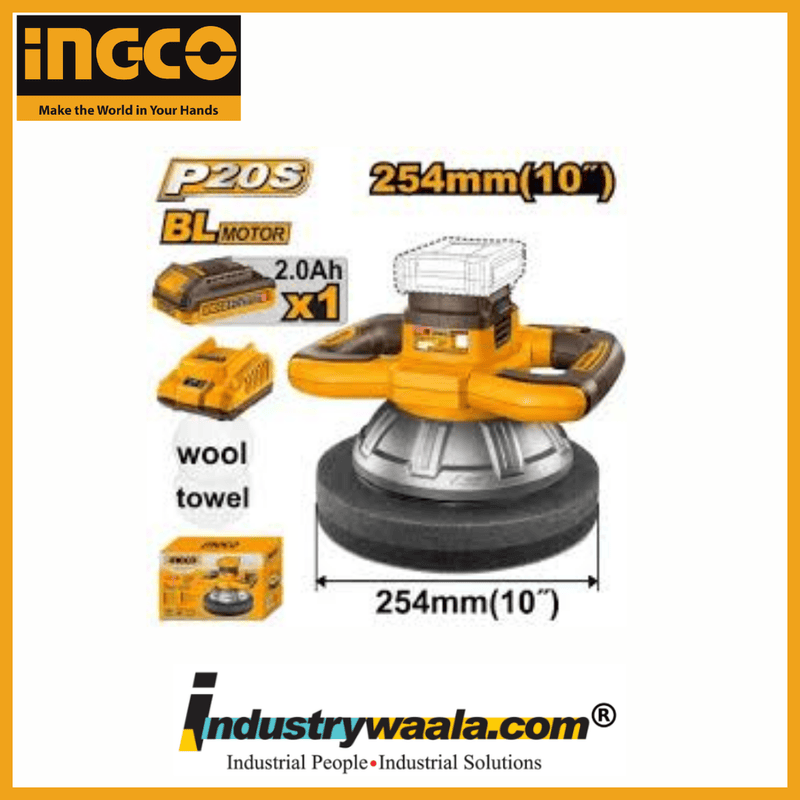 INGCO COPLI2025481 20V Cordless Polisher – 254mm