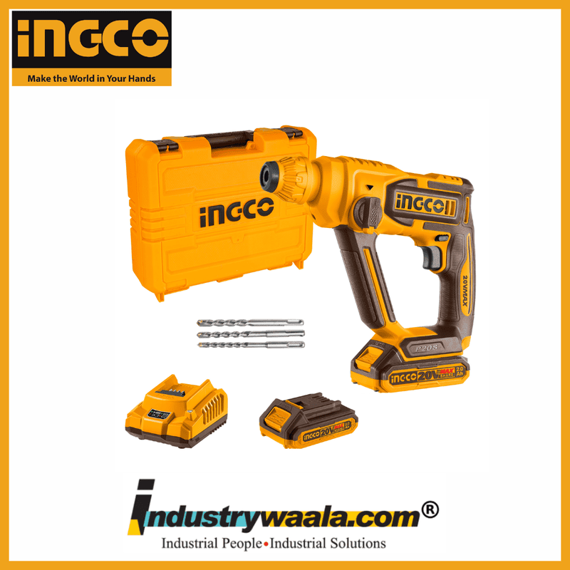 INGCO CRHLI201681 Cordless Rotary Hammer – 20V, SDS Plus, 16mm