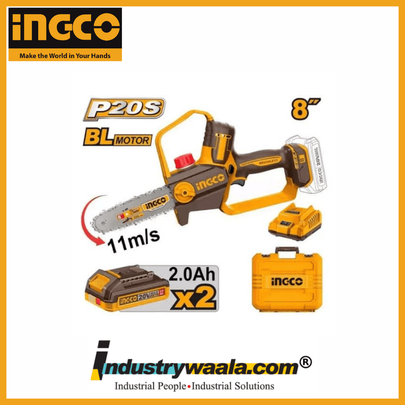 INGCO CGSLI20882 Cordless Pruner Saw – 20V, 8 Inch
