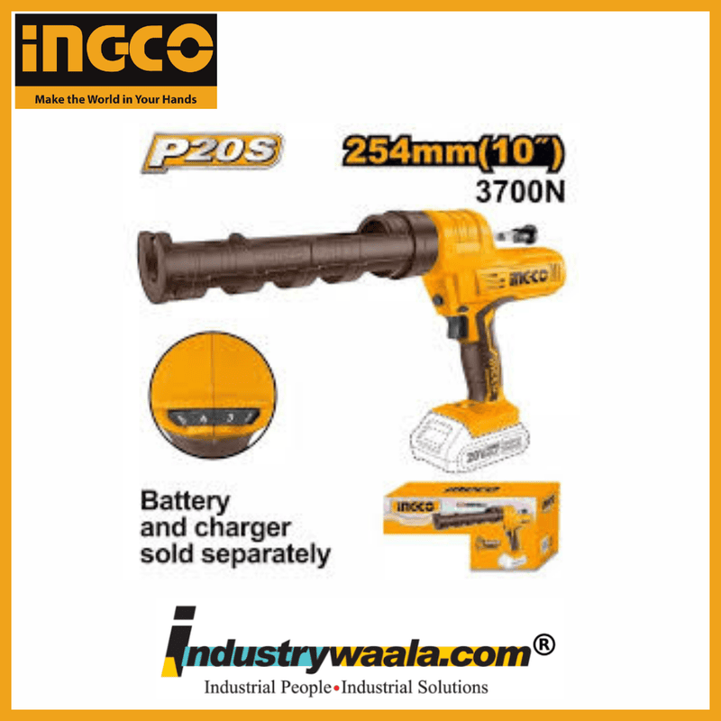 INGCO CCGLI2001 Cordless Caulking Gun – 20V – 3700N
