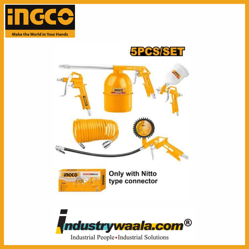 Ingco AKT0053-3 5 Pcs Air Tools Set