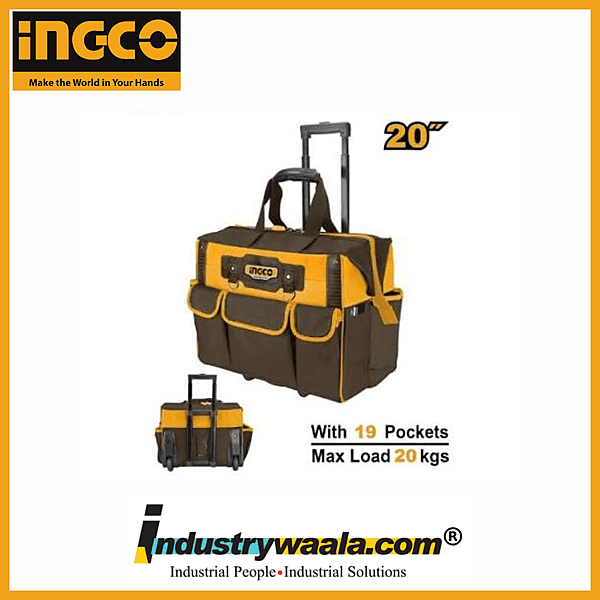 INGCO HRRTB2015 Rolling Rigid Tool Bag | Heavy Duty Tool Storage Bag