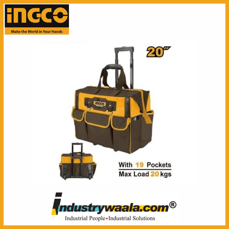 INGCO HRRTB2015 Rolling Rigid Tool Bag | Heavy Duty Tool Storage Bag