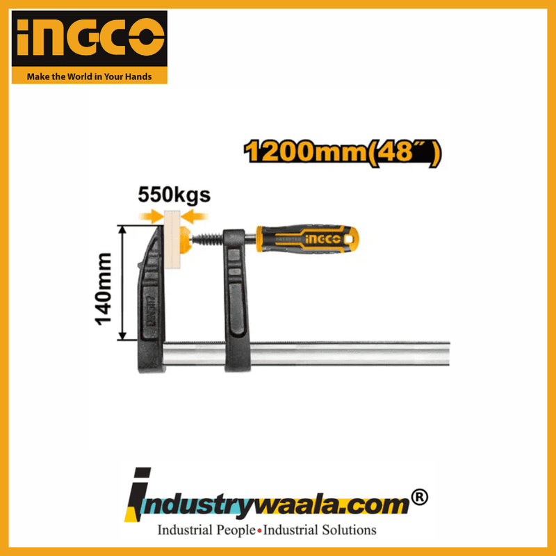 Ingco HFC021401 F Clamp With Plastic Handle