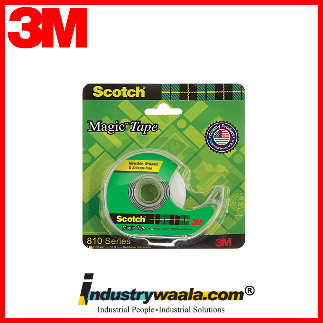 3M 1.9 CM X 25.4Mtr 810D Scotch Magic Tape (Pack Of 5Pcs)