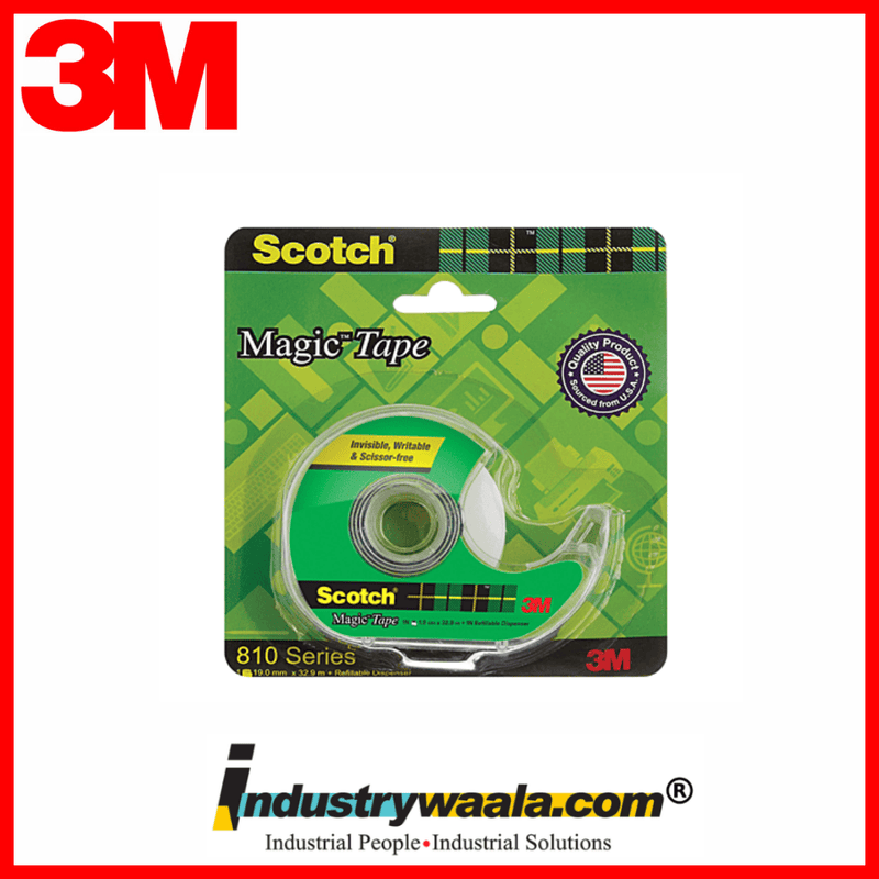 3M 1.9 CM X 25.4Mtr 810D Scotch Magic Tape (Pack Of 5Pcs)