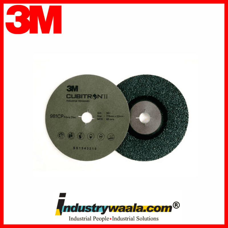 3M 127 X 22 MM Grits 60 981 CP Fibre Disc (Pack Of 100 Pcs)