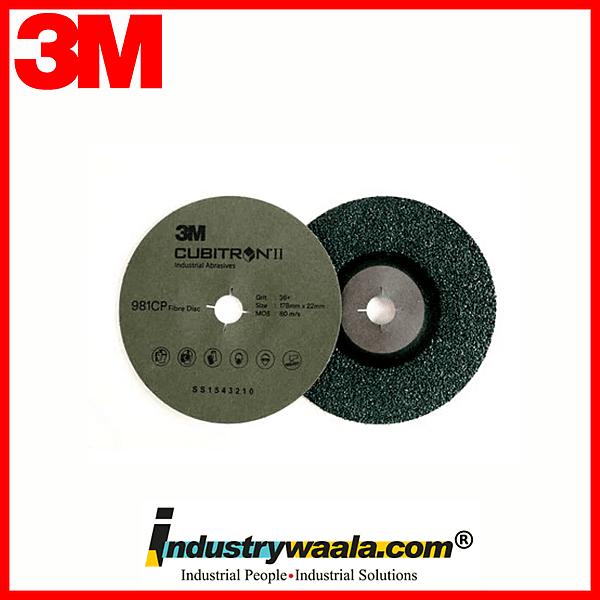 3M 102 X 16 MM Grits 36 981 CP Fibre Disc (Pack Of 100 Pcs)