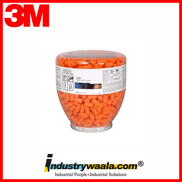 3M 1100 Uncorded Earplug Pack Of 500 Pcs