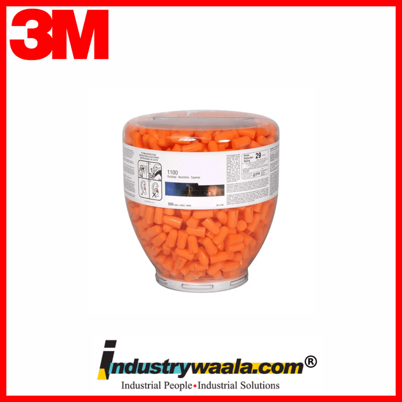 3M 1100 Uncorded Earplug Pack Of 500 Pcs