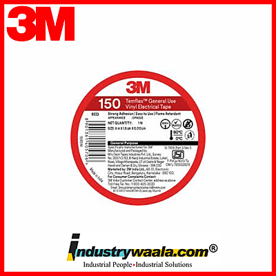 3M Red 150 Temflex General Use Vinyl Electrical Tape (Pack Of 30Pcs)