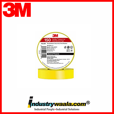 3M Yellow 150 Temflex General Use Vinyl Electrical Tape (Pack Of 30Pcs)
