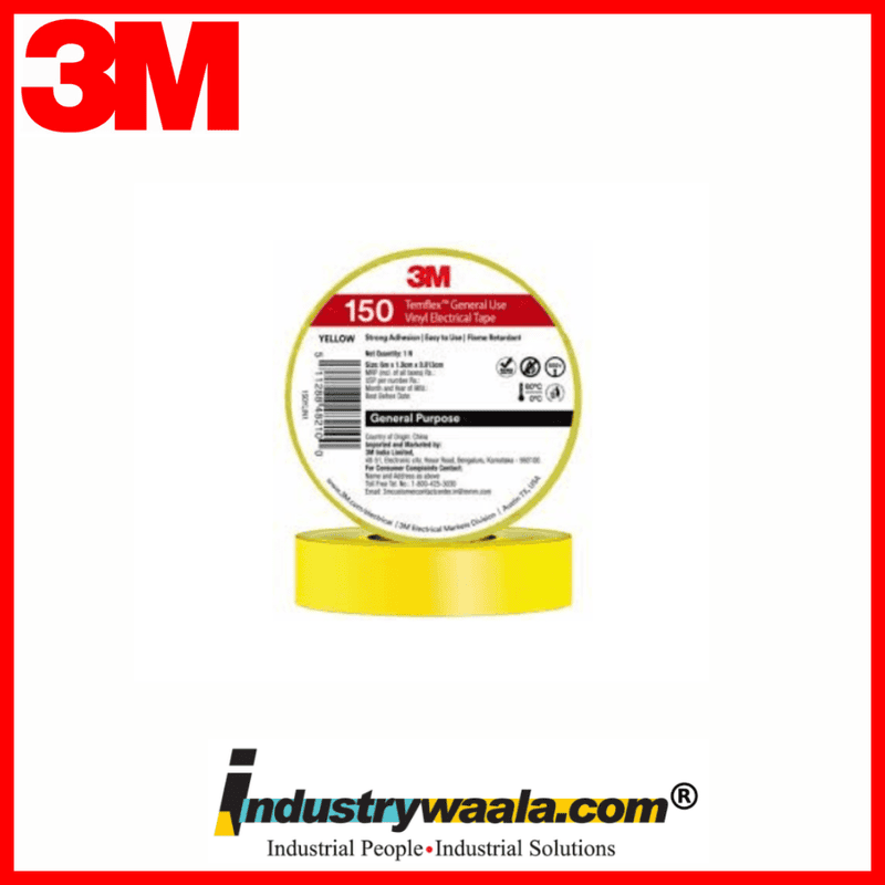 3M Yellow 150 Temflex General Use Vinyl Electrical Tape (Pack Of 30Pcs)