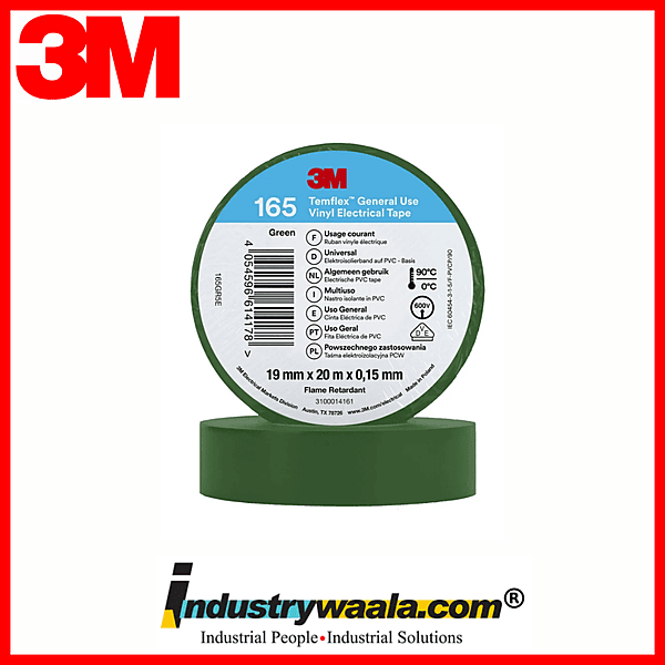 3M Green 150 Temflex General Use Vinyl Electrical Tape (Pack of 30 Pcs)